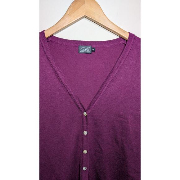 Cielo Womens Button Front Cardigan Sz Small Cottagecore Cozy Classic Layer - Picture 7 of 7